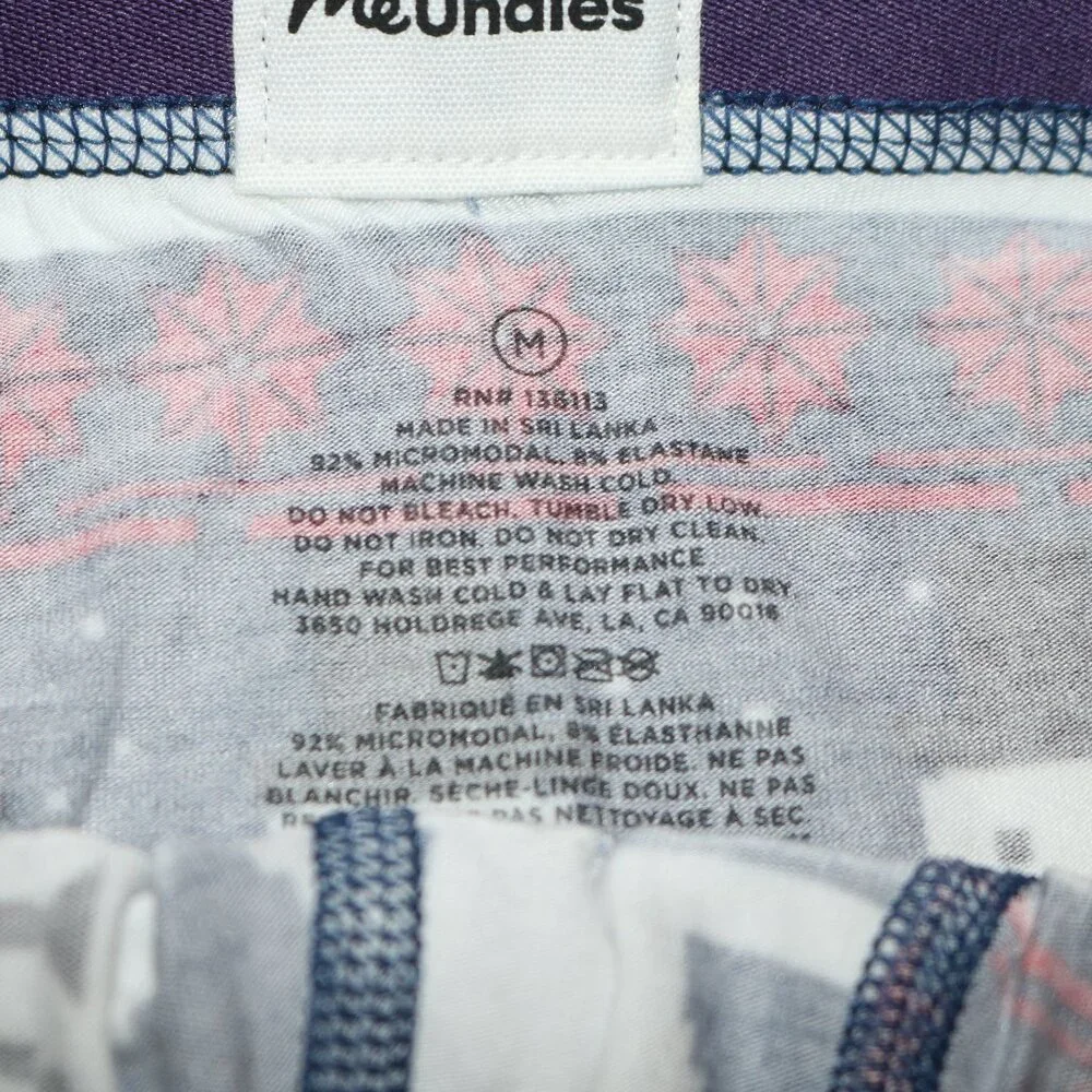 MeUndies snowmen men's Trunks size medium